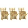 Lentų sodo kompostavimo dėžė 3 pcs Žalia 110 x 58 x 113 cm