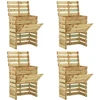 Lentų sodo kompostavimo dėžė 4 pcs Žalia 110 x 58 x 113 cm