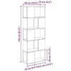 TV spintelių komplektas Juoda 60 x 24 x 156 cm Apdirbta mediena
