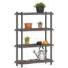 Lentynų sistema 4 lygiai 100 x 40 x 136,5 cm PP Šviesiai pilka