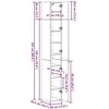 Oppbevaringsskap 3 pcs Amatininkų ąžuolas 30 x 42,5 x 225 cm