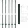 Suvirintas vielos tvora su stulpeliais 25 x 1,6 m Žalia