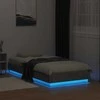 Lova Lovos rėmas su LED lemputėmis, betono pilkos spalvos, 75x190cm