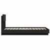 Lova Lovos rėmas su galvūgaliu ir LED lemputėmis, juodas, 75x190cm