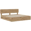 Lova Bed Frame with Storage and Headboard Artisan Oak 180 x 200 cm