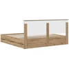 Lova Bed Frame with Storage and Headboard Artisan Oak 180 x 200 cm
