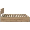 Lova Bed Frame with Storage and Headboard Artisan Oak 180 x 200 cm