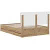 Lova Bed Frame with Storage and Headboard Artisan Oak 120 x 200 cm