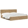Lova Bed Frame with Storage and Headboard Artisan Oak 180 x 200 cm