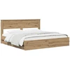 Lova Bed Frame with Storage and Headboard Artisan Oak 180 x 200 cm