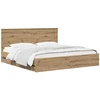 Lova Bed Frame with Storage and Headboard Artisan Oak 180 x 200 cm