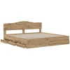 Lova Bed Frame with Storage and Headboard Artisan Oak 180 x 200 cm