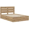 Lova Bed Frame with Storage and Headboard Artisan Oak 160 x 200 cm