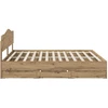 Lova Bed Frame with Storage and Headboard Artisan Oak 180 x 200 cm