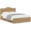 Lova Bed Frame with Storage and Headboard Artisan Oak 160 x 200 cm