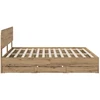 Lova Bed Frame with Storage and Headboard Artisan Oak 180 x 200 cm