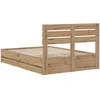 Lova Bed Frame with Storage and Headboard Artisan Oak 120 x 200 cm