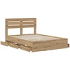 Lova Bed Frame with Storage and Headboard Artisan Oak 120 x 200 cm