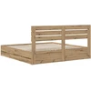 Lova Bed Frame with Storage and Headboard Artisan Oak 180 x 200 cm