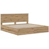 Lova Bed Frame with Storage and Headboard Artisan Oak 180 x 200 cm