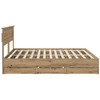 Lova Bed Frame with Storage and Headboard Artisan Oak 180 x 200 cm