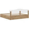 Lova Bed Frame with Storage and Headboard Artisan Oak 180 x 200 cm