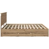 Lova Bed Frame with Storage and Headboard Artisan Oak 180 x 200 cm