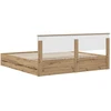 Lova Bed Frame with Storage and Headboard Artisan Oak 180 x 200 cm