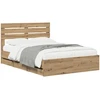 Lova Bed Frame with Storage and Headboard Artisan Oak 120 x 200 cm