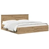 Lova Bed Frame with Storage and Headboard Artisan Oak 180 x 200 cm