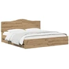 Lova Bed Frame with Storage and Headboard Artisan Oak 180 x 200 cm