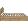 Lova Bed Frame with Storage and Headboard Artisan Oak 180 x 200 cm