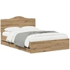 Lova Bed Frame with Storage and Headboard Artisan Oak 140 x 190 cm