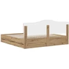 Lova Bed Frame with Storage and Headboard Artisan Oak 180 x 200 cm