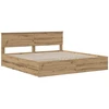 Lova Bed Frame with Storage and Headboard Artisan Oak 180 x 200 cm
