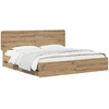 Lova Bed Frame with Storage and Headboard Artisan Oak 180 x 200 cm