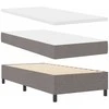 Kiemas lova su pagalve su galvūgalio Taupe 200 x 90 cm audinys