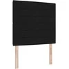 LED Čiužinio Lova su čiužiniu Juoda 90 x 200 cm audinys