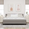 Kiemas lova su galvūgalio Taupe 180 x 200 cm audinys
