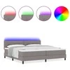 Kiemas lova su LED juostelėmis Tortora 200 x 200 cm audinys