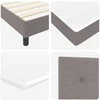 Kiemas lova su čiužiniu su LED Taupe 200 x 200 cm audinys