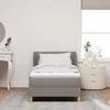Kiemas lova su čiužiniu su galvūgalio Taupe 90 x 200 cm audinys