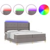 Kiemas lova su LED juostelėmis Tortora 200 x 200 cm audinys