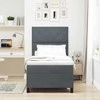 Kiemas lova su čiužiniu Tamsiai pilka 90 x 200 cm Aksomas