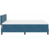 Kiemas lova su galvūgalio Tamsiai mėlyna 140 x 200 cm Aksomas