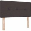 Kiemas lova su pagalve Tamsiai rudas 90 x 190 cm audinys