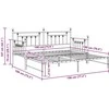 Dienos lovos rėmas Juoda 90 x 190 cm Plienas