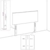 Lova LED galvūgalis Pilka 90 cm Dirbtinė oda