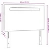 Lova LED galvūgalis Pilka 90 cm Dirbtinė oda