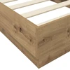 Lova Grindų lovos rėmas Artisano ąžuolo 80 x 200 cm Apdirbta mediena
